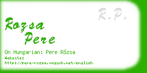 rozsa pere business card